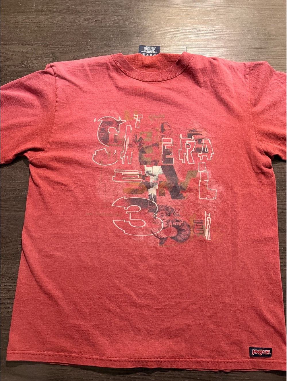 Vintage 90s JanSport General 3 Red Graphic Tee M USA